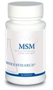 Bioteknik Forskning MSM Potent svovl supplement, Collagen produktion, sundt hår, hud & negle, muskler og fælles komfort. 60 Kapsler