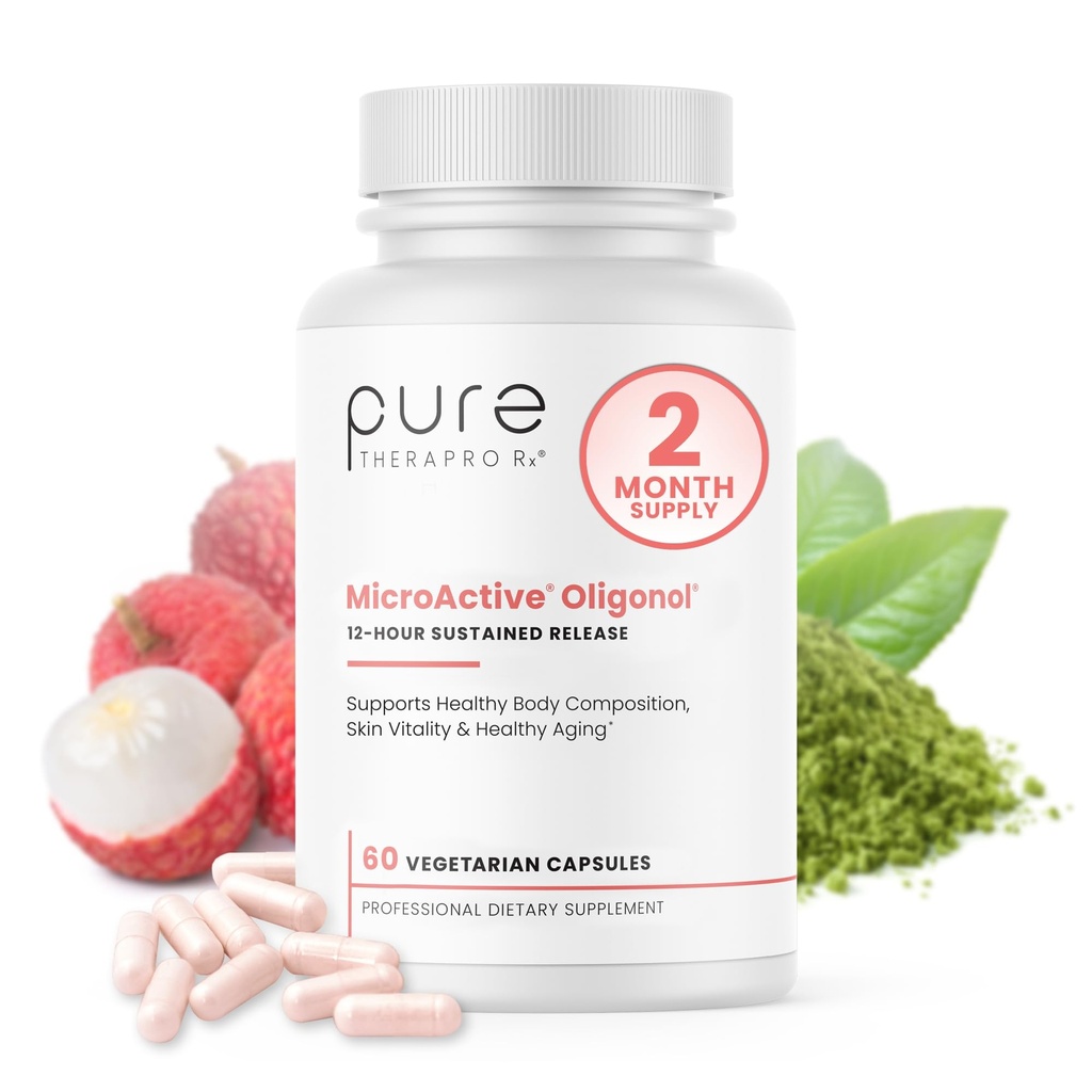 Pure Therapro Rx MicroActive Oligonol against 124; Patenteret Lychii Fruit & Green Tea Supplements 124; 2X Mere bioTilgængelige 124; 2 Måned Supply