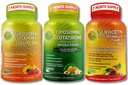 Liposomal C-vitamin 1100mg flydende gel kapsler - Bundle up med - Liposomal Glutathion 500mg tillæg, Master Antioxidant & Detoxifier & Quercetin med Bromelain C-vitamin og zink