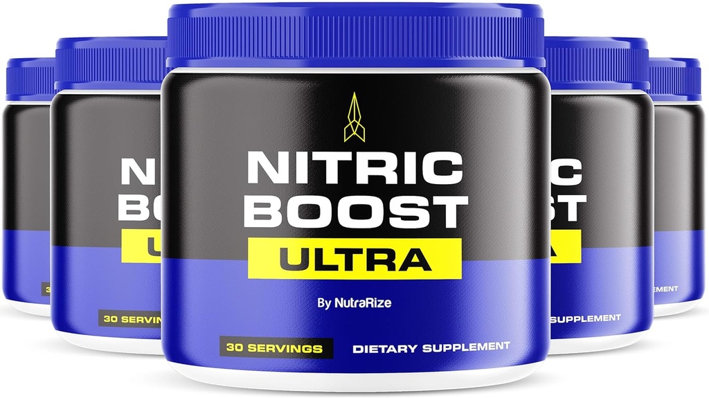(5 Pack) Nitric Boost Ultra – Premium Daily Powder Blend in a Jar, Crafted to Help Maintain Energy, Support Natural Circulation, and Keep You Going, Official Reviews (150 Servings)