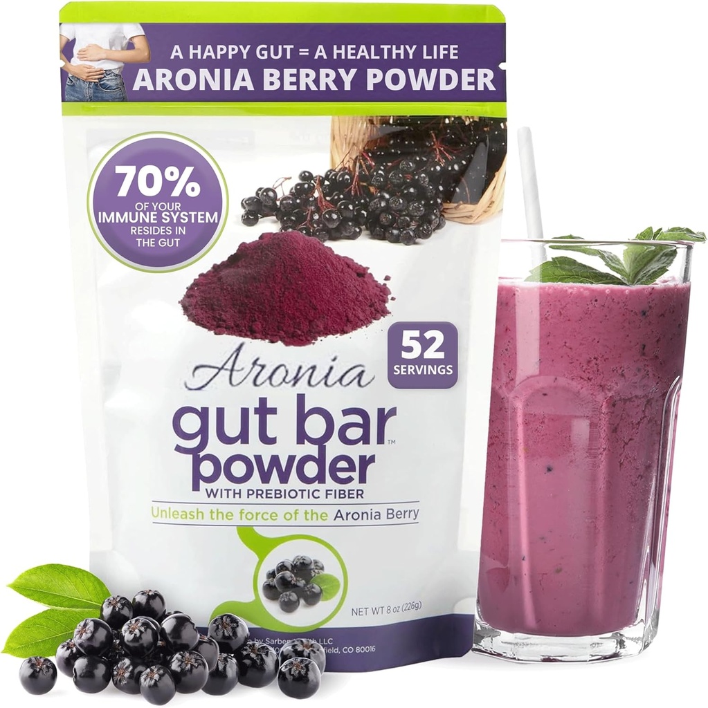 Aronia Berry Powder 124; 52 Servering Budding124; Understøtter fordøjelse og Gut sundhed