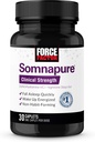 FORCE FACTOR Somnapure Clinical Strength Sleep Aid for Voksnes, Diphenhydramin HCl, Non-Habitat-Danning, Nighttime Sleep Support, 30 Caplets