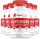 (5 Pack) Super Flow Glycogen Optimizer, Superflow Glycogen Support, Super Flow Optimizer Super Flow Optimizer Vitamin supplement Samlet Wellness Support Super Flow Maksimum Styrke (300 kapsler)