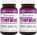 Master Kosttilskud Granulac Theralac - 1.05 oz, pakke med 2 - Multi- Strain Probiotic Powder for Optimal Gut Health - Great for Kids - Vegan, Gluten Free - 80 Total Servering