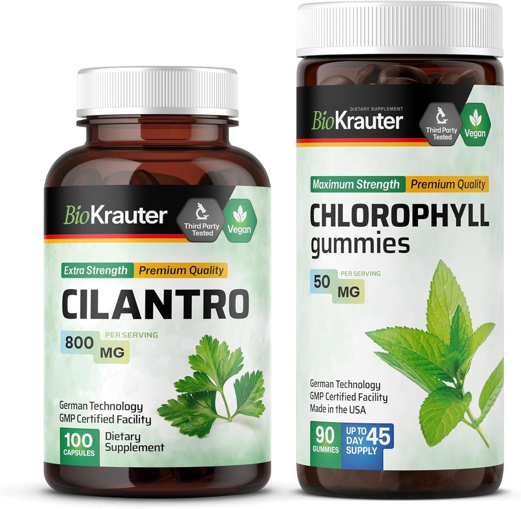 BIO KRAUTER Cilantro 100 Kapsler & Chlorophyll 90 Gummier