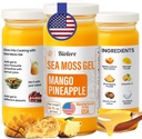 Biolore færdige Sea Moss Gel - Mango Pineapple 16 oz - Flavored Sea Moss Gel med essentielle vitaminer & trace mineraler - Vegan Superfood - Lavet i USA, Gluten- fri, Ingen tilsat sukker