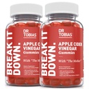 Dr. Tobias Apple Cider Vinegar Gummies with The Mother - 500mg ACV Per Serving, Plus Folate, B6, B12 & Iodine | Supports Digestive Health Gut Cleanse & Detox - Vegan (120 Gummies)