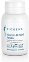 Biogena vitamin D 2000 Vegan Formel - Sun Vitamin D3 supplement til Calcium Absorption, immunforsvar - 60 kapsler * *