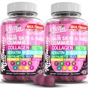 Multimane collagen gummier med biotin Keratin Hyaluronsyre Bambus Vitamin A C vitamin D Vitamin E Folat Saw Palmetto Silica B3 Vitaminer Hår Hud og negle Gummier af Clean Nutra