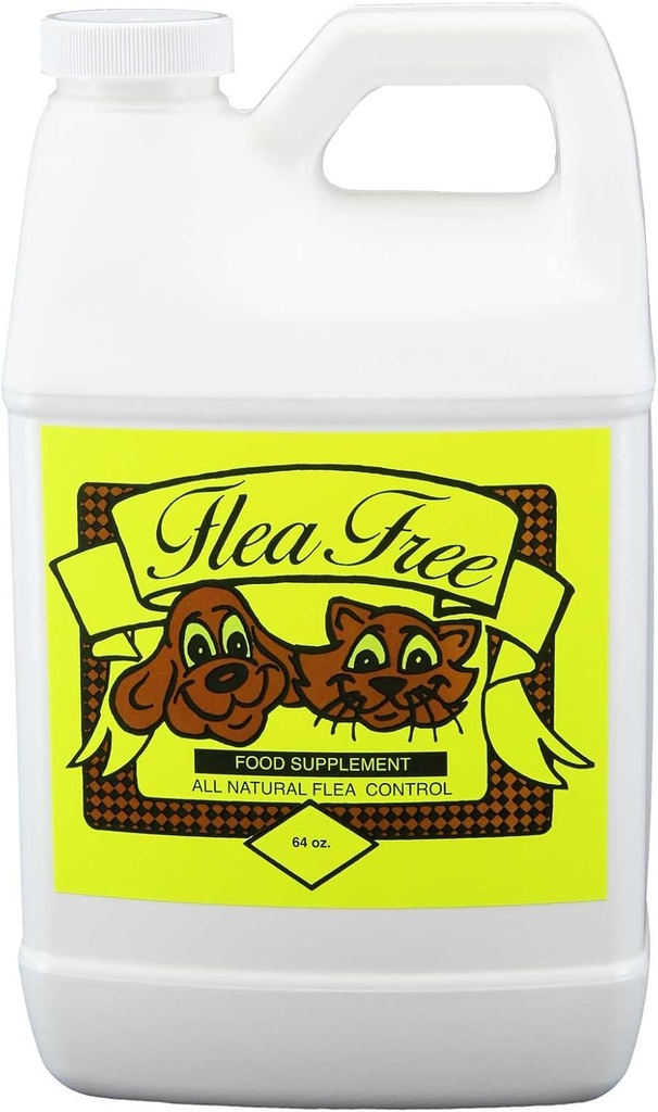 Flea- Free Pure Organic Food Supplement og naturlige kæledyr produkter, 64 Ounce