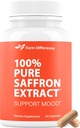 Saffron Kosttilskud 88.5mg - 100% Pure Saffron Extract Kapsler - Mood, Eye, & Energy Support - Made in USA