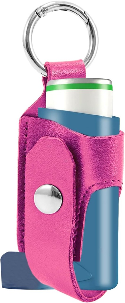 Astma Inhaler Holder PU Leather Travel Handy Holder, letvægts Portable Astma Inhaler sag for voksne og børn (Inhaler ikke inkluderet)