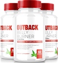 (3 Pack) Outback Belly Burner piller, Premium Out Back Belly Burner Keto kapsler, Alle naturlige Keto vægttab supplement til support Fitness og Body Goals, Official Outback BellyBurner (180 Kapsler)