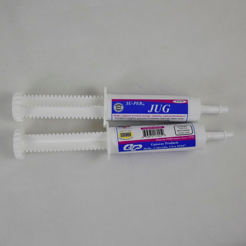 SU- PER Jug Paste til Performance Heste - Understøtter Normal Energy, Stamina, og Performance - Horse Vitamin og Min, Aminosyrer, Elektrolyter - 80 CC, (2 Pack)