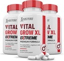 Justified Laboratories (3 Pack Vital Grow XL Extreme Pills 1600MG Premium Formula Proprietary Blend for Men's Health 180 Capsules