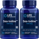 Life Extension Sea- Jod Capsules, 1000 mcg, 150 Veg Caps, Natural Jod Supplement fra Kelp og Bladerwack