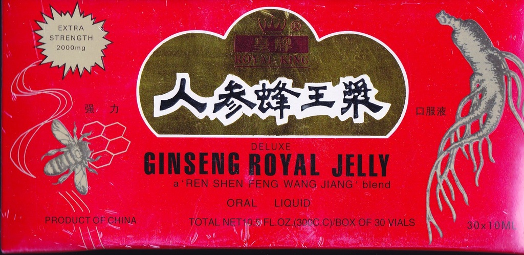 GINSENG PRODUKTER Ginseng & Royal Jelly in A Honey Base 30 Vial, 0,02 Pound