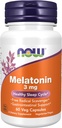 Now Foods Supplements, Melatonin 3 mg, Free Radical Scavenger *, Sund søvn cyklus *, 60 Veg kapsler