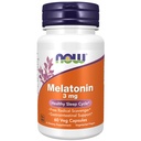 Now Foods Supplements, Melatonin 3 mg, Free Radical Scavenger *, Sund søvn cyklus *, 60 Veg kapsler