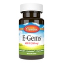 Carlson Labs E- Gems Natural Vitamin E, 400 IE, 60 Softgels