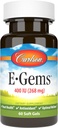 Carlson Labs E- Gems Natural Vitamin E, 400 IE, 60 Softgels
