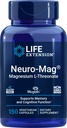 Life Extension Neuro- Mag Magnesium L- Threonat, 150 Vegetariske Kapsler, Magtein Supplement for kvinder og mænd
