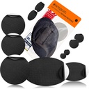 aZengear reparation Patches - Vandtæt, selvmodsigende, Tear- Cold- Heat-resistent Polyester Fabric til at fastsætte Down Jacket, Puffer, Snowsuit, Shoe, Tent, PVC, Beklædning, Upholstery (Sort)