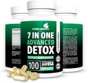 Ekstra styrke hurtigt fungerende 7- in- One Advanced Formel - Fuld Krop Rengøring - Detox & Lever Rengøring - Detox & Lever Reparation, Alle naturlige toksiner Remover, Sund Rensning Støtte til lever (100 Capsule)