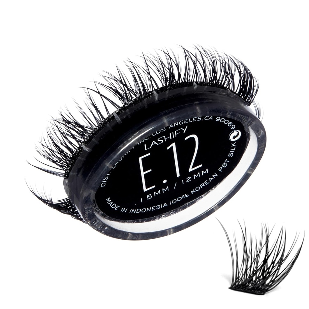 Lashify ekstreme 12mm Gossamer DIY Eyelash Extensions Refill, Black, Easy False Lass To Add Tremonous Volume