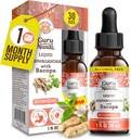 GuruNanda Liquid Ashwagandha med Bacopa (1 Fl Oz) - Natural Dietary Supplement- Liquid Extract Drops - for Mænd & Women- Vegan & Alkohol- Free - Aids in immun, Focus & Relaxation Support