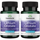 Swanson Lithium Orotere Antioxidant Mood Følelsesmæssig Wellness Behavior Memory Support 5 mg 60 Veggie Kapsler (Elemental Lithium) 2 Pack