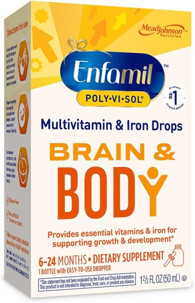 Enfamil Poly- Vi- Sol Multivitamin Supplement dråber med jern 50 ml
