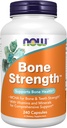 Now Foods Supplements, Bone Strength ™ med mikrokrystallinsk Hydroxyapatit (MCHA), Magnesium og Vitamin C, D og K, 240 kapsler