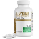 Bronson L- Lysin Extra Strength 1000 MG per tablet høj potens, immunforsvar & støtter Collagen Syntese, Non- GMO, 100 vegetariske tabletter