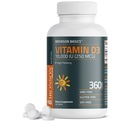 Bronson Vitamin D3 10,000iu (250mcg) 1 År Tilgang til sund muskelfunktion og immunforsvar, Non- GMO, 360 tabletter