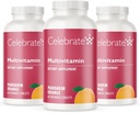 Fejre vitaminer Bariatric Multivitamin Chewable, Jern Free - Post Gastric bypass & Sleeve Gastrectomy Supplement for mænd & kvinder - Essential Minerals & Vitamin A, B, D & E - Orange (180 tabletter)