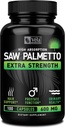 Vela Saw Palmetto Extra Strength High Absorption Supplement kapsler - Ingen dårlig lugt - 1 Capsule x Dag - 600 mg