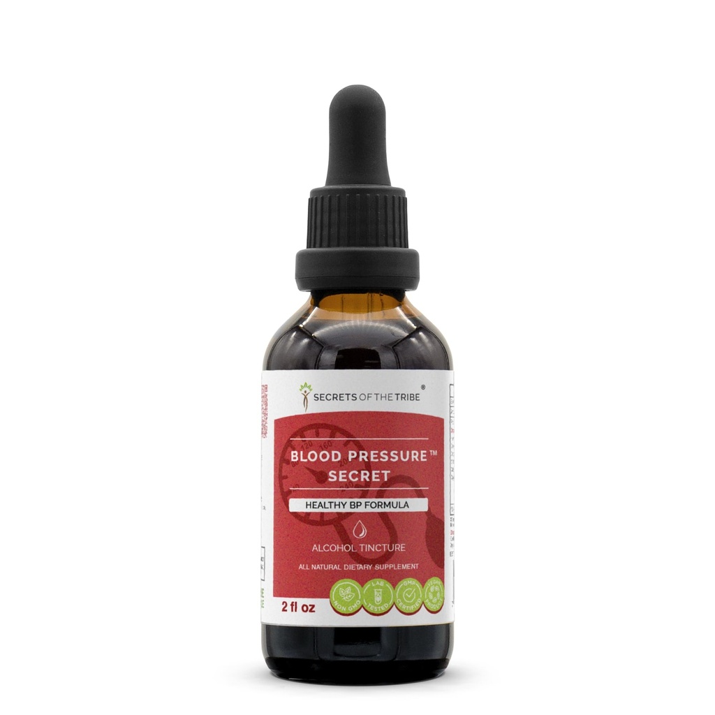 Hemmeligheder i Tribe - Blodtryk Secret, sund cirkulation Formel, Herbal Supplement Blend Drops Alkohol Liquid Extract 2 fl oz