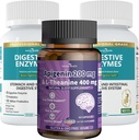Apigenin med L- Theanin + fordøjelsesenzymer Wellness Bundle - Naturlig afslapning, Stress Relief & fordøjelsesstøtte