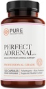 Pure receptioner perfekt binyrebarktilskud med vitamin, B6 for øget Stamina, Fremskyndet træthed Relief, binyrefunktion & immunsystem support - USA Made - 120 Greve