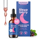JoySpring Sleepberry Kids Melatonin 3 mg - Flydende sovemiddel med L Theanine, High Absorption Berry Drops (2 fl oz) 60 Servering, Børns Melatonin med D-vitamin Kids Rejser Essentials