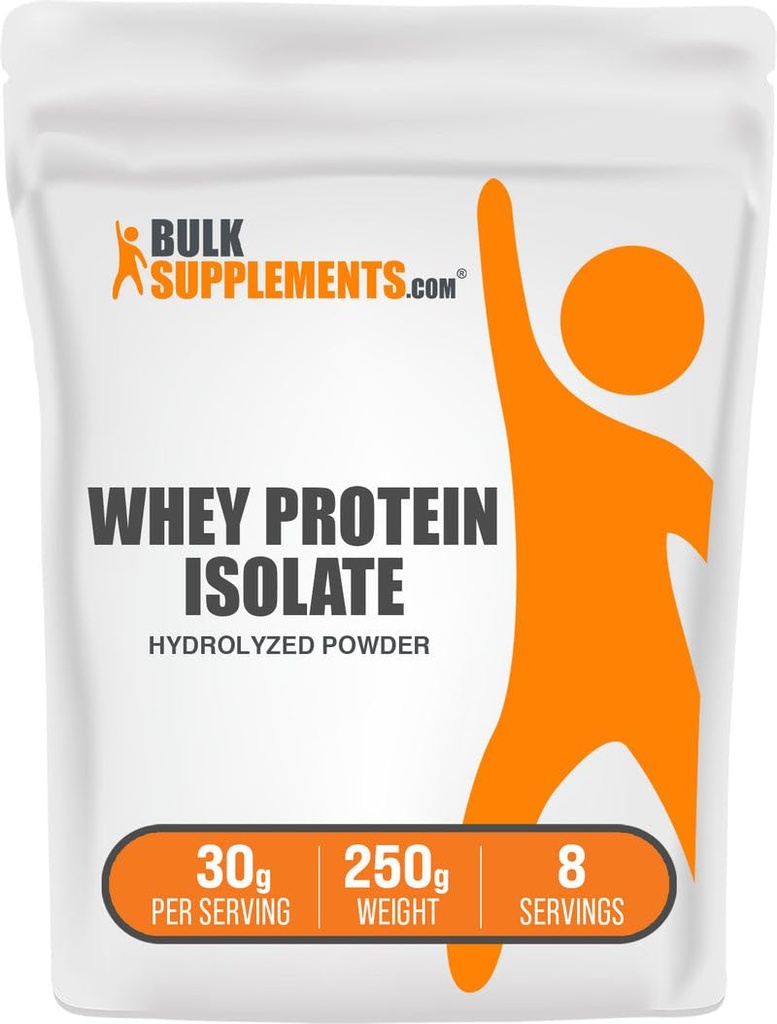Bulkadditions.com Whey Protein Isolate Powder - Unflavored Whey Protein Powder, Nutritional Supplement - Gluten Free, 30g per Serving, 250g (8,8 oz) (Pack of 1)