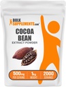 BulkSupplements.com Cocoa Bean Extract Powder - Cocoa Supplement - Unsweetened, Vegan & Gluten Free, 500mg per Serving, 1kg (2.2 lbs) (Pack of 1)