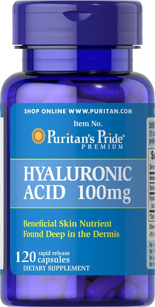 Puritans Pride Hyaluronsyre 100 mg kapsler, 120 Tælling