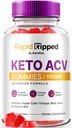 NutraRize Rapid Ripped Keto ACV Gummies, Keto + ACV 1000 MG, Alle naturlige Apple Cider Vincious Gummy piller, Maksimal styrke Keto Vitaminer Plus ACV, Anmeldelser (60 Gummies)