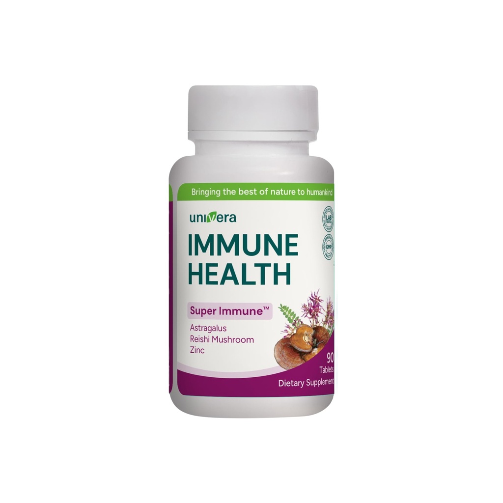 Universa Super Immun: Premium Herbal Formel for immunsundhed - Reishi Mushroom, Astragalus, Schisandra & Eleuthero Extract - 90 tabletter