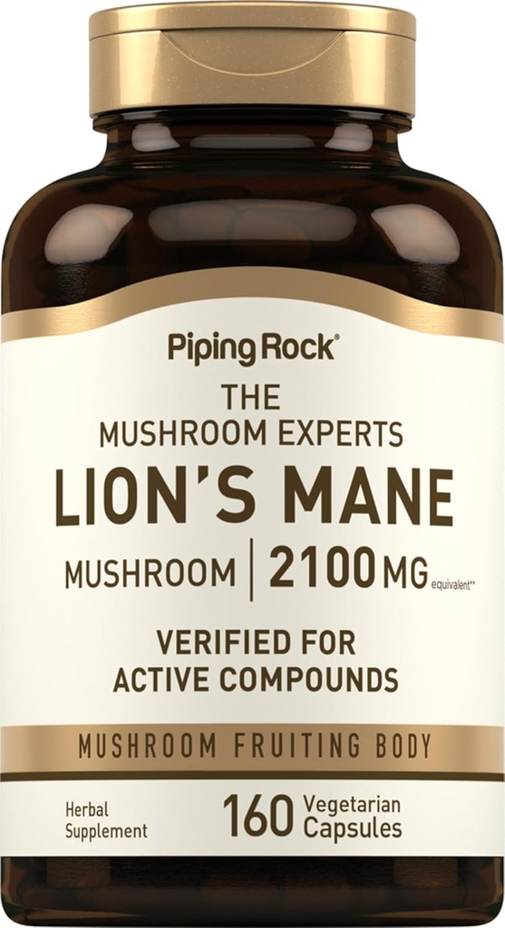 Piping Rock Lions Mane Mushroom Supplement: 124; 2100mg