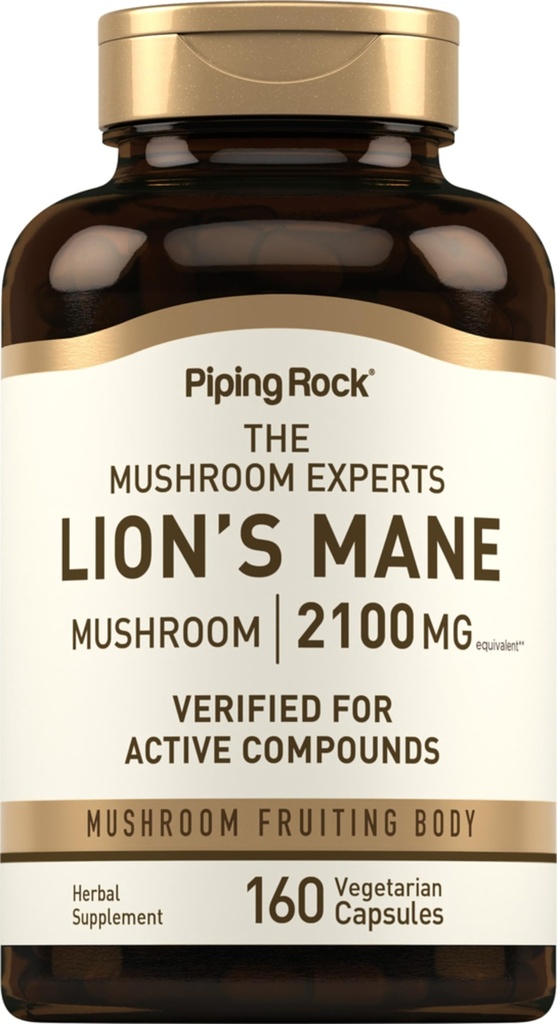 Piping Rock Lions Mane Mushroom Supplement: 124; 2100mg