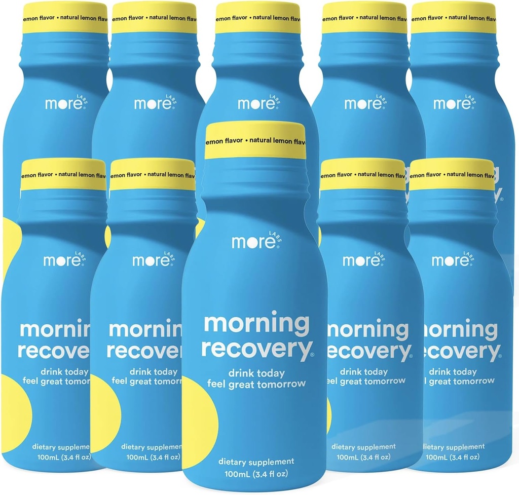 Flere Labs Morning Recovery Natural Lemon Flavor Electrolyte & Milk Thistle Drink 10 Pack- 124; Hydrat Mens Drikkevare 124; Meget Opløselig Væske DHM