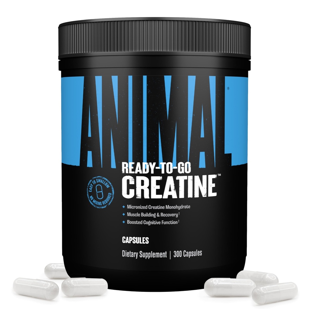 Animal mikroniseret Creatin monohydrat kapsler - 300 Caps, 2500mg per Servering til at understøtte muskelvækst, Endurance, ATP produktion, kognitiv funktion, Styrke, Inddrivelse, og forsinket muskeltræthed